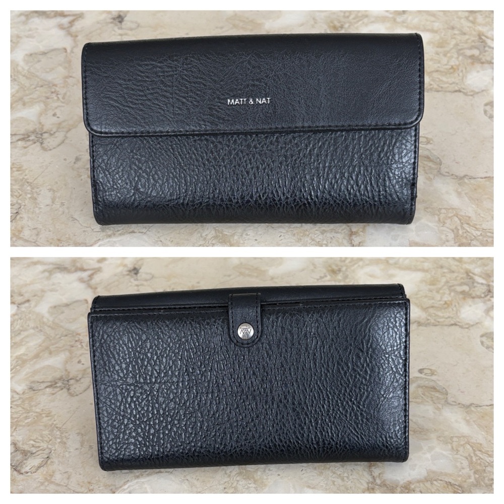 Matt & Nat Motiv Black Vegan Leather Continental Wallet